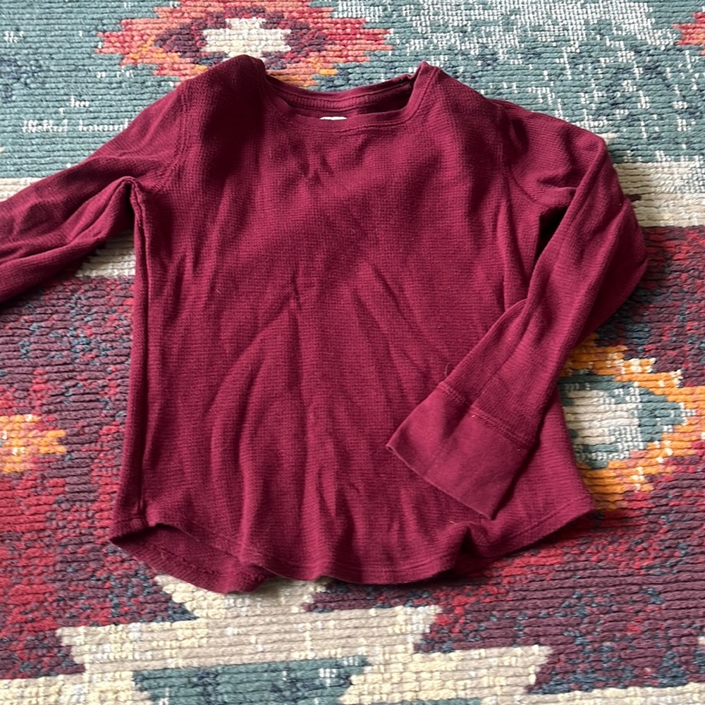Maroon girls medium long sleeve shirt from old navy